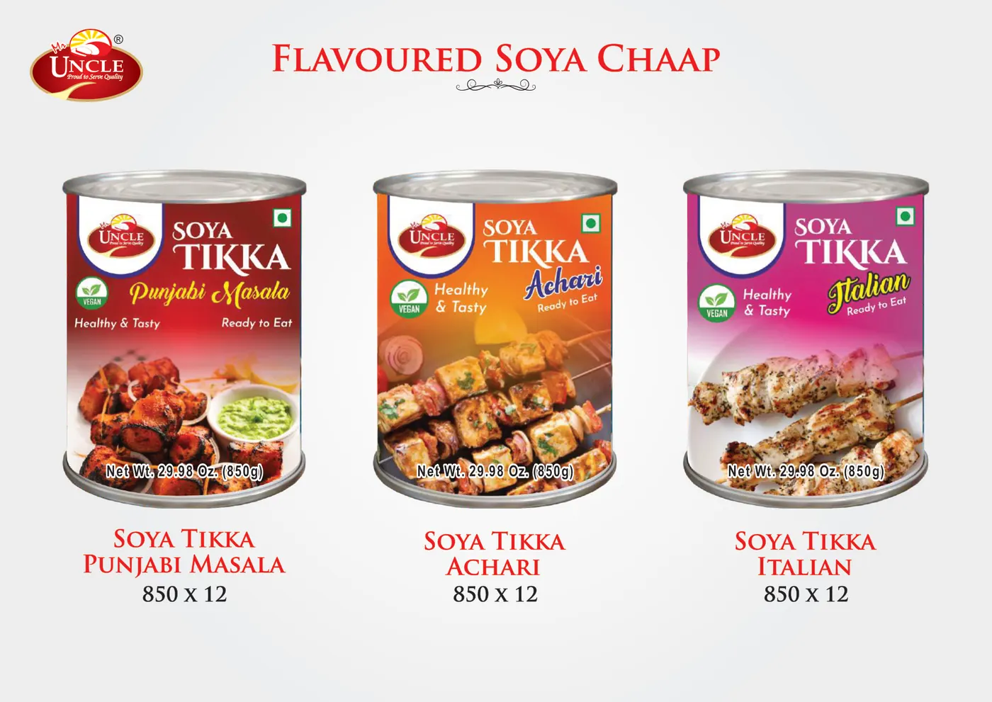 Catalogue page 34: Flavoured Soya Chaap