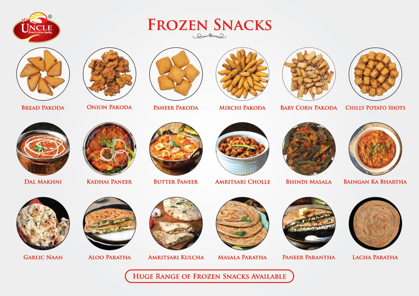 Catalogue page 59: Frozen Pakoda, Curries & Breads