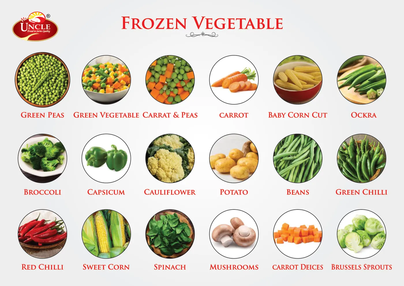 Catalogue page 60: Frozen Vegetables