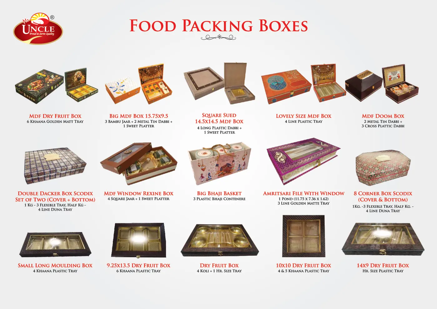 Catalogue page 63: Gift & Dry Fruit Boxes