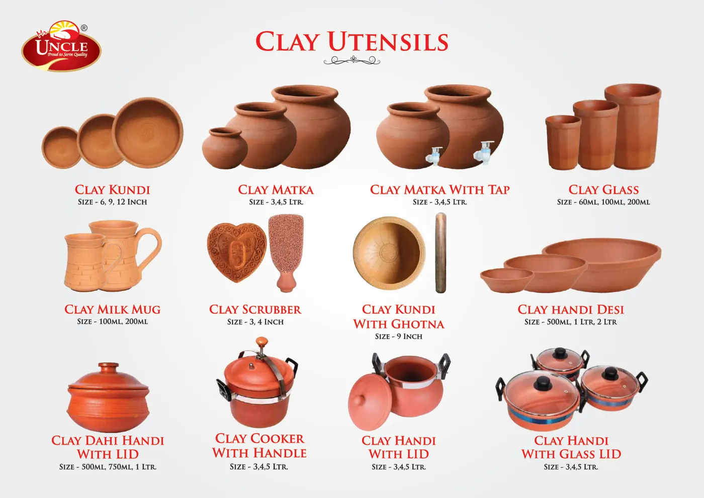 Catalogue page 69: Clay Utensils