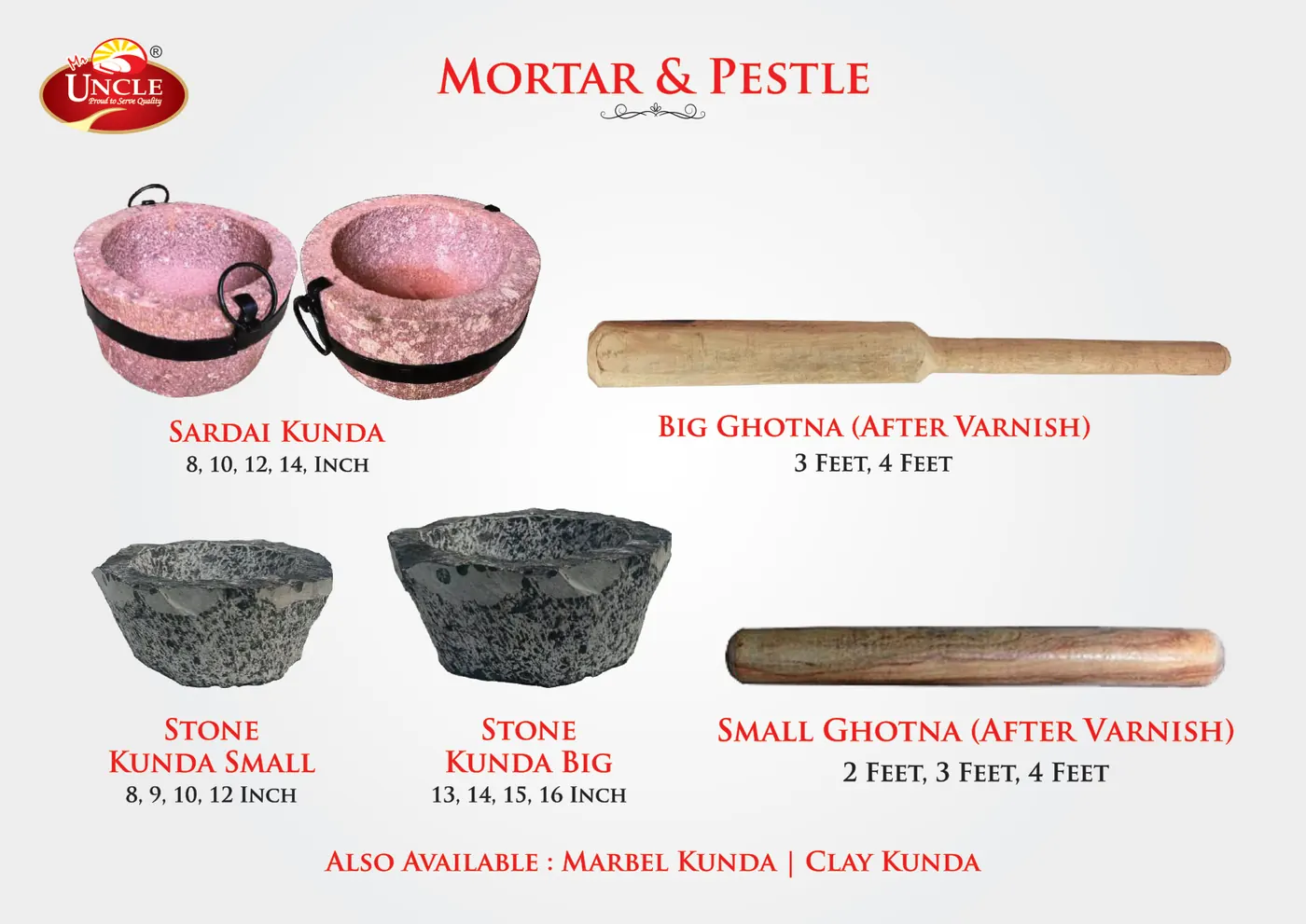 Catalogue page 72: Mortar & Pestle