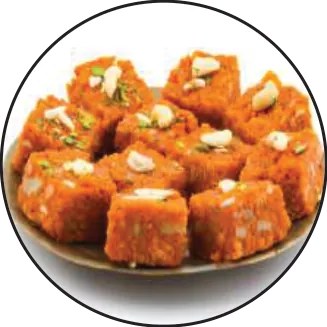 Frozen Burfi, Halwa & Peda